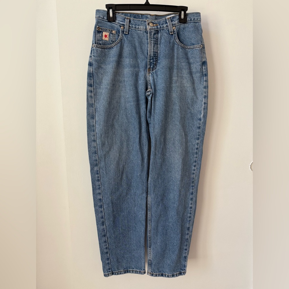 Vintage Rockies High Rise Relaxed Medium Wash Straight Leg Jeans - Picture 3 of 12
